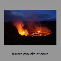 summit lava lake at dawn